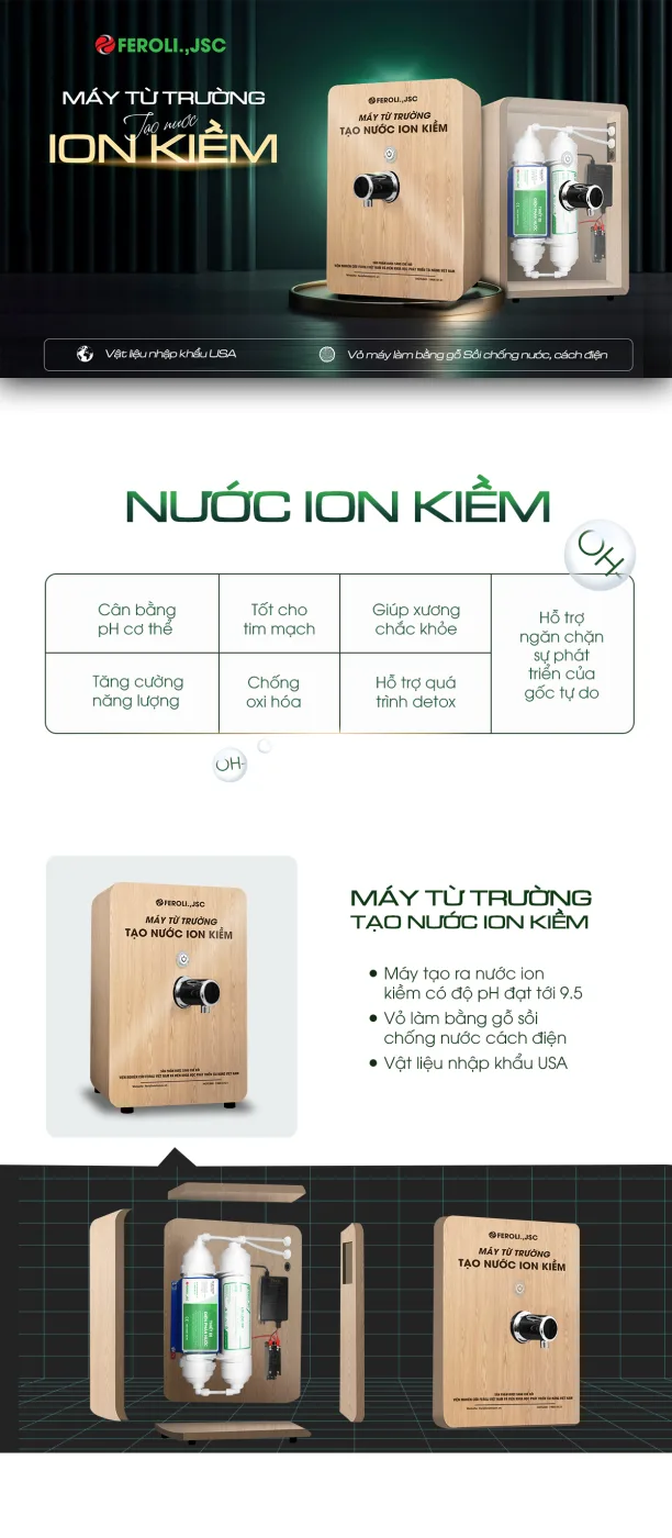 Máy từ trường tạo nước ion kiềm Feroli.,jsc - ảnh 4