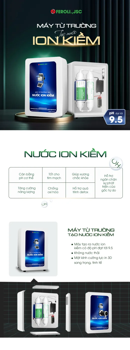 Máy từ trường tạo nước ion kiềm Feroli.,jsc - ảnh 4