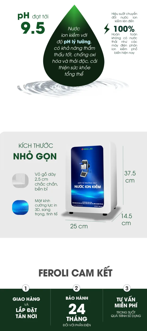 Máy từ trường tạo nước ion kiềm Feroli.,jsc - ảnh 6