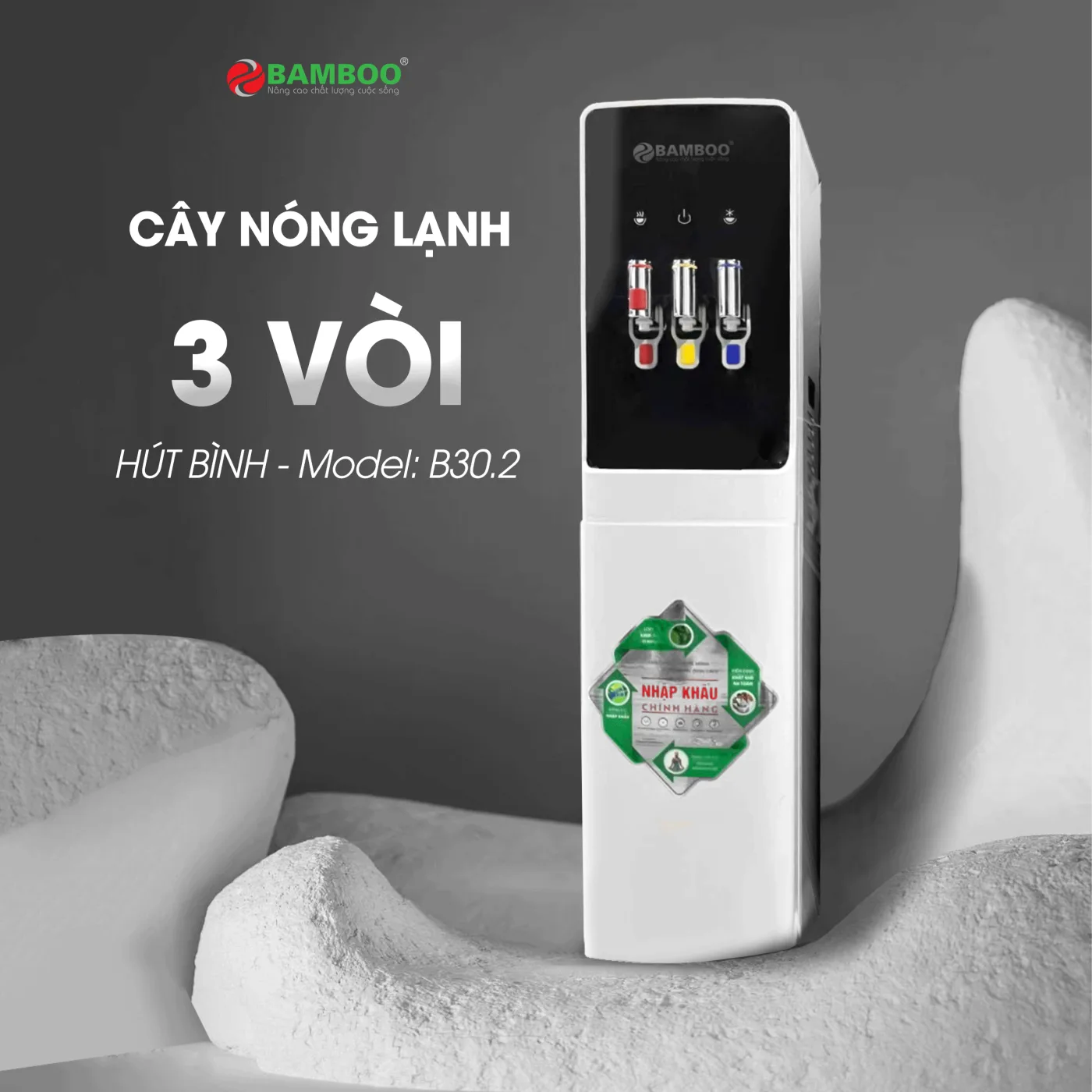Cây nước nóng lạnh hút bình, 3 vòi - ảnh 3
