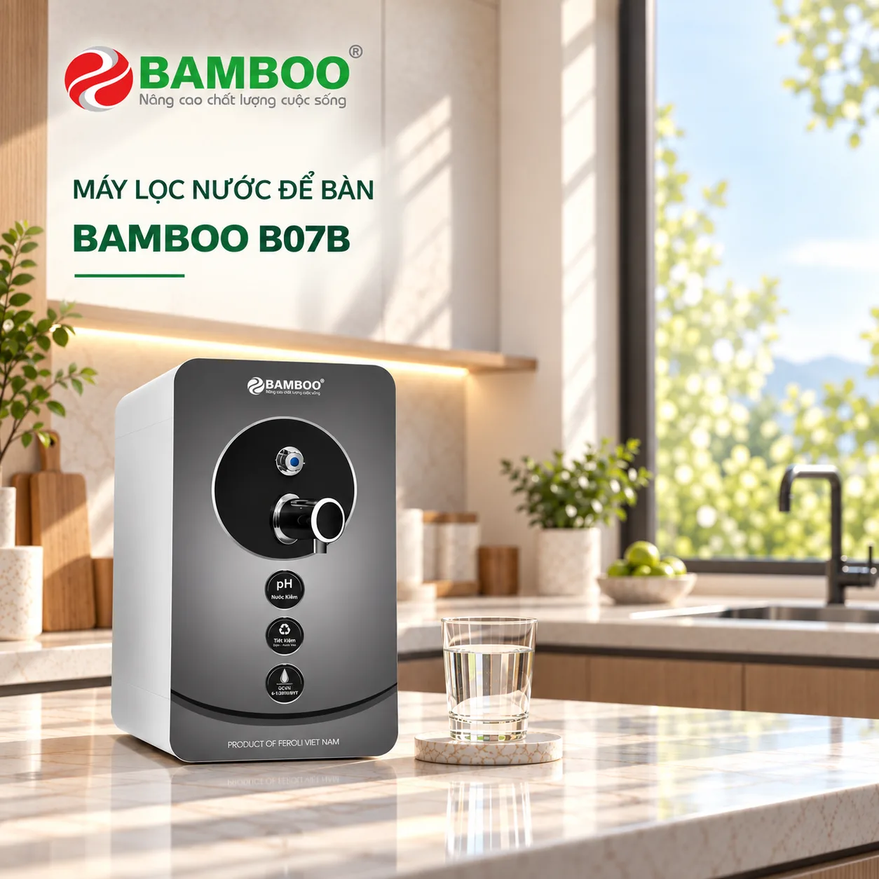 Máy lọc nước RO Bamboo để bàn - ảnh 3