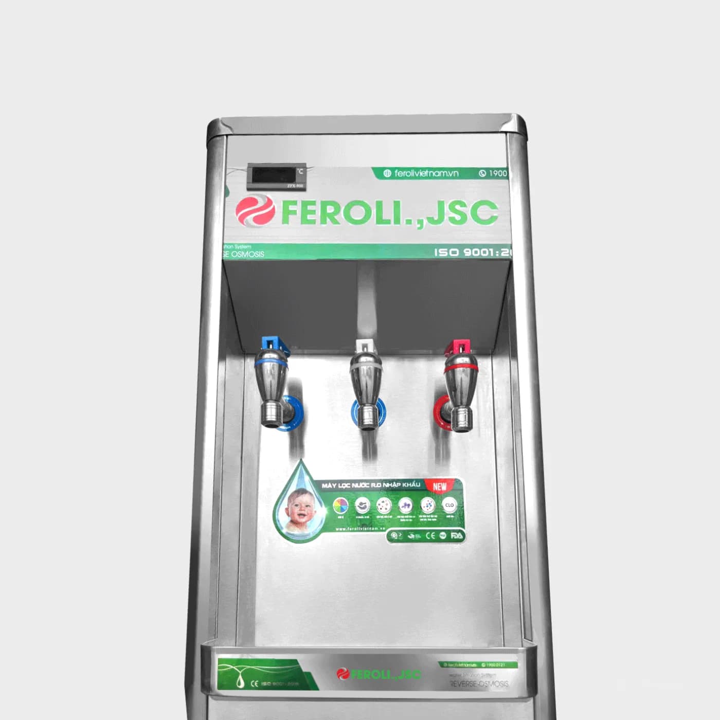 Máy lọc nước RO Feroli.,jsc vỏ inox 3 chế độ nóng - lạnh - nguội - ảnh 3