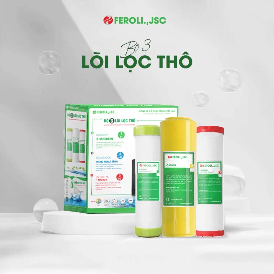 Bộ 3 lõi lọc thô 1,2,3 (chuyên dụng cho nguồn nước cứng) - ảnh 3