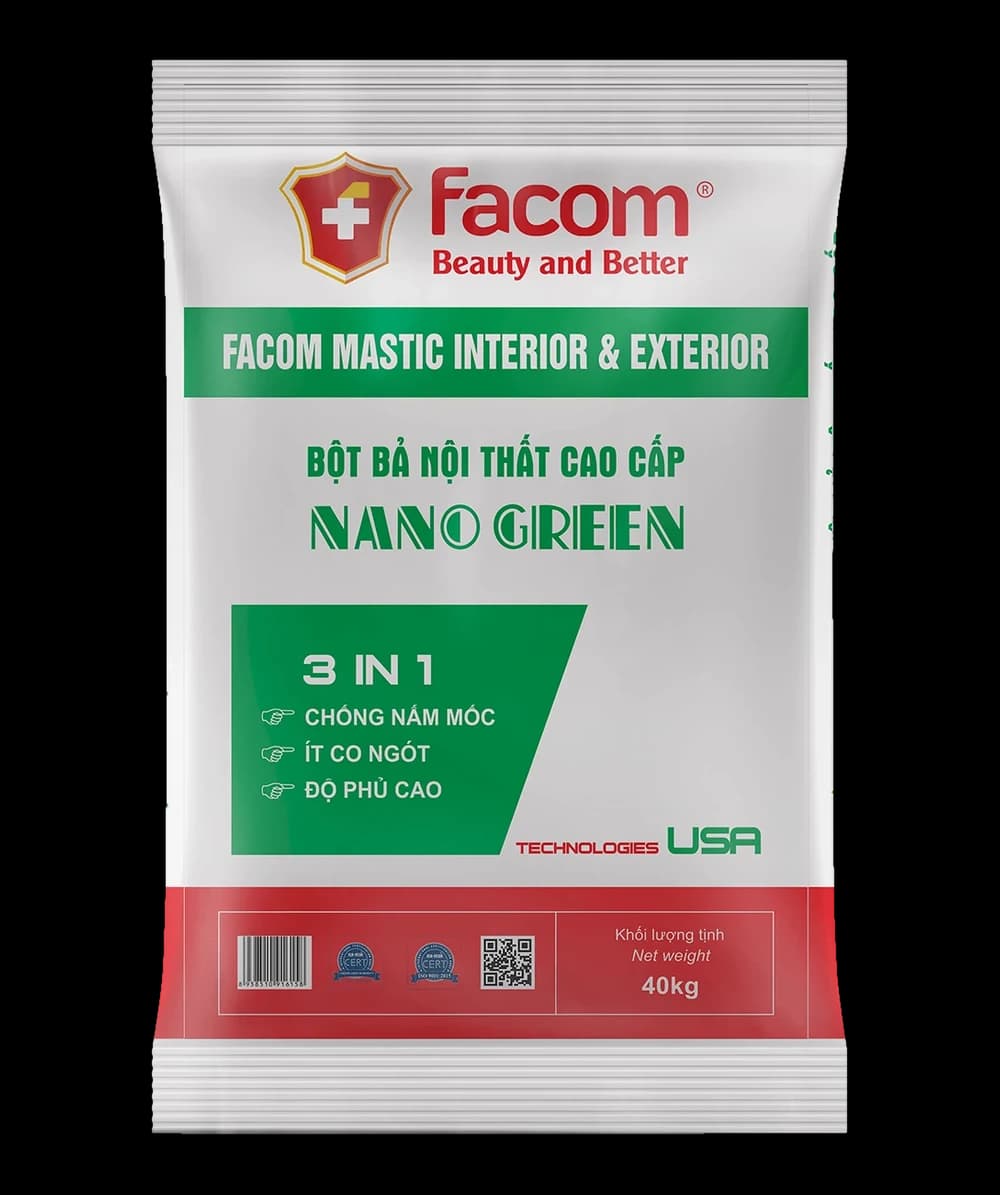 Bột Bả Nội Thất Cao Cấp NANO GREEN