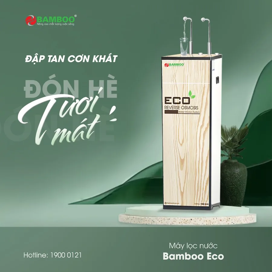 Máy lọc nước RO Bamboo ECO, có chức năng nóng - lạnh - nguội