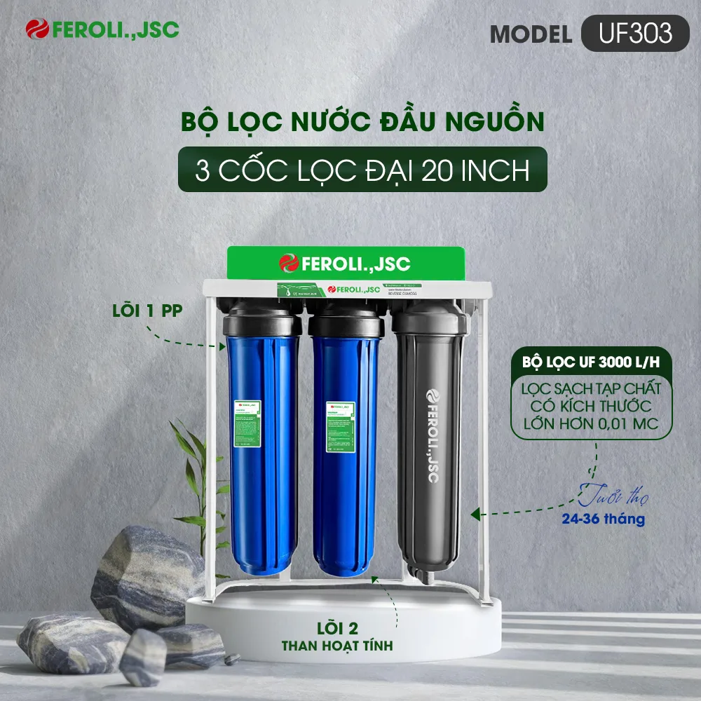 Bộ lọc nước đầu nguồn Feroli.,jsc