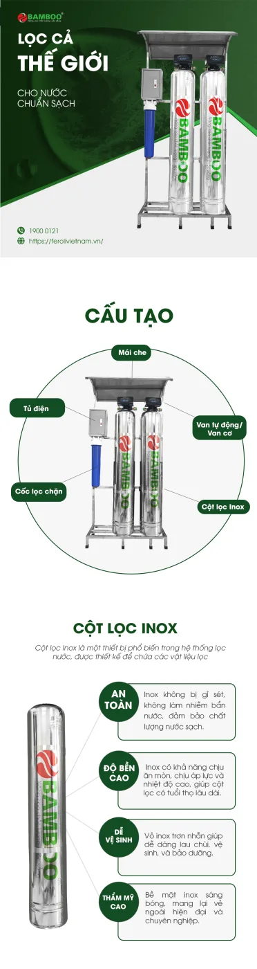 Bộ lọc tổng inox BB-1252 (loại 2 cột) - ảnh 2