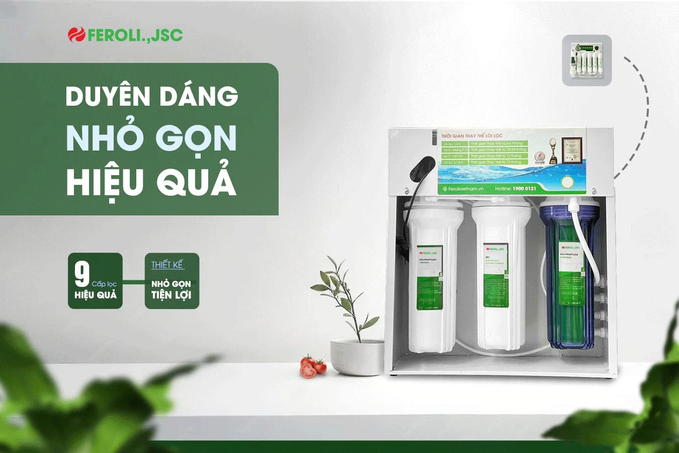 Máy lọc nước RO Feroli.,jsc để gầm