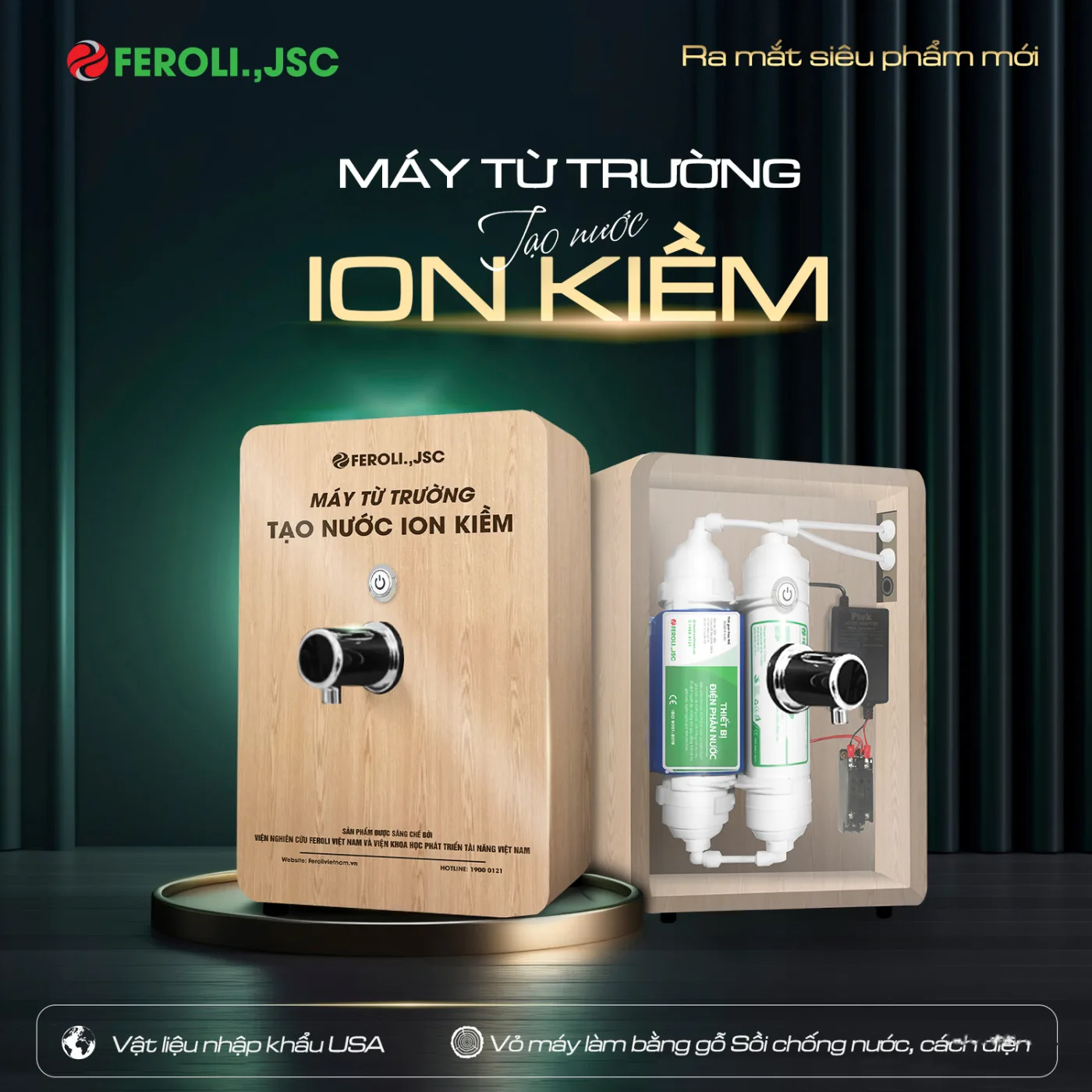 Máy từ trường tạo nước ion kiềm Feroli.,jsc