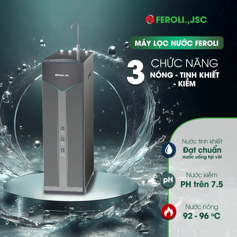 Máy lọc nước RO Feroli.,jsc 3 chế độ nóng - kiềm - tinh khiết