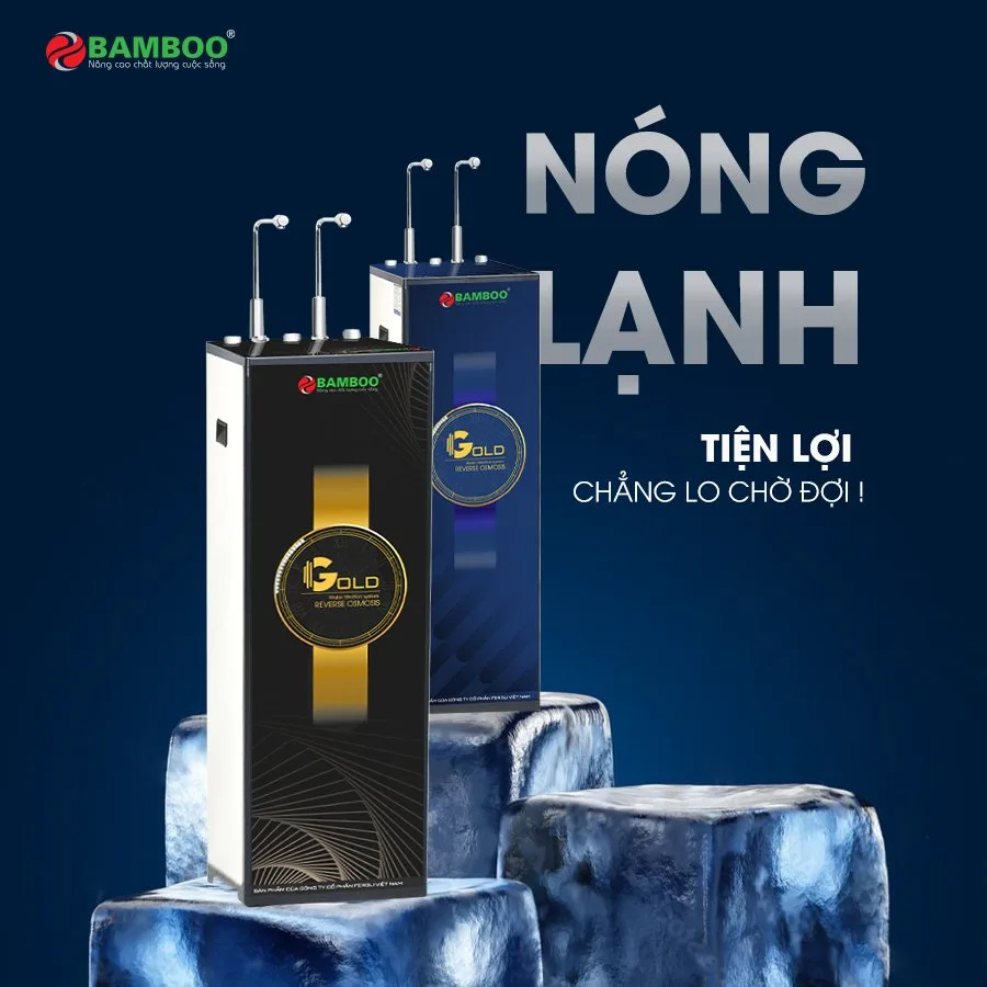 Máy lọc nước RO Bamboo Gold, có chức năng nóng - lạnh - nguội