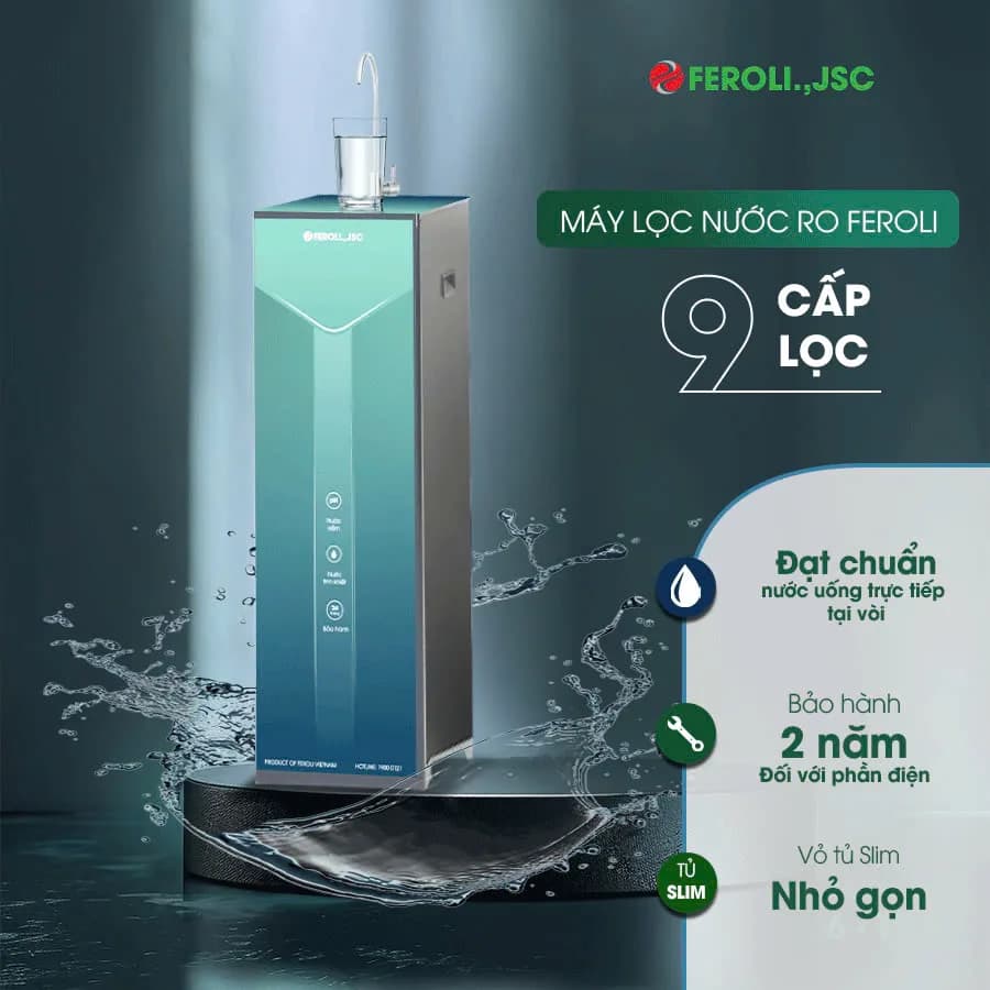 Máy lọc nước RO Feroli.,jsc 9 cấp lọc