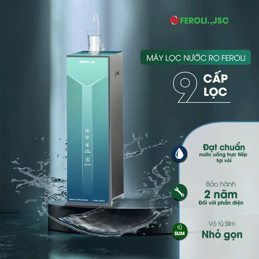 Máy lọc nước RO Feroli.,jsc 9 cấp lọc