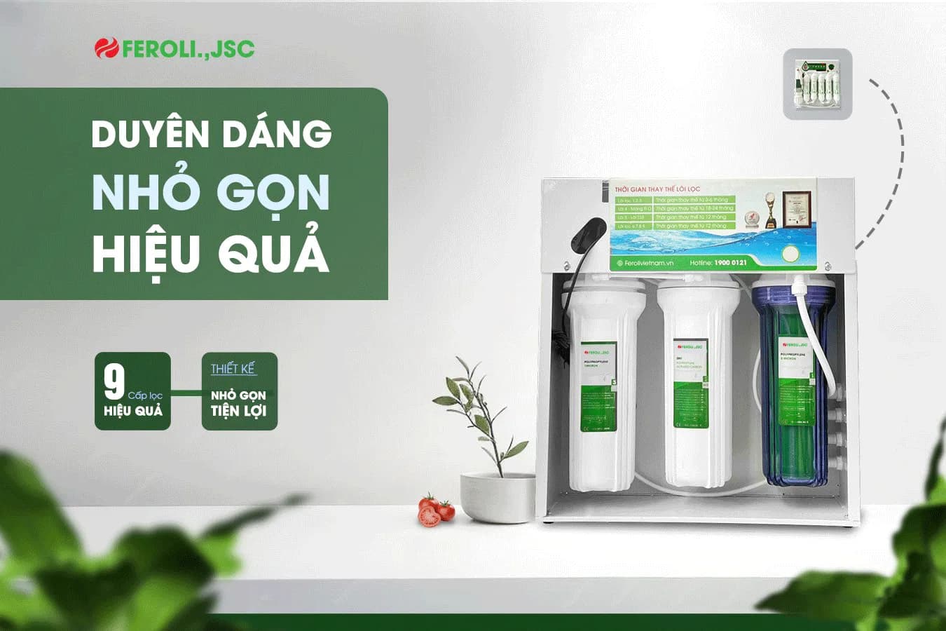 Máy lọc nước RO Feroli.,jsc để gầm